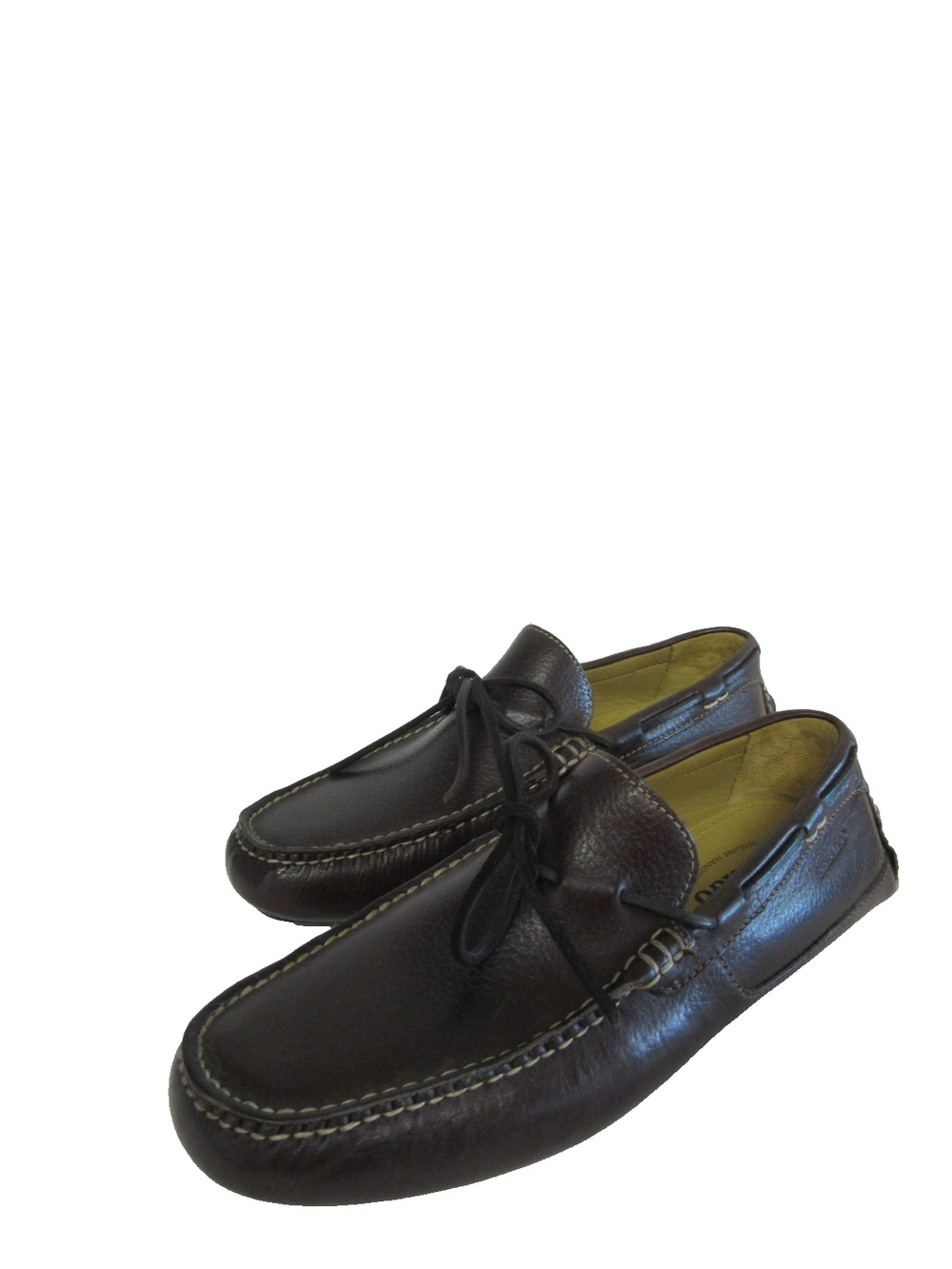 Men's Sebago Denton Dark Brown Laced Comfort Driving Loafer 9.5 Boat Shoe